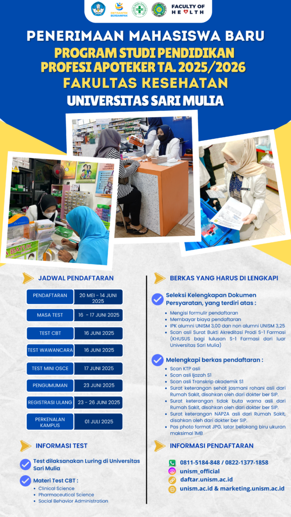PENERIMAAN MAHASISWA BARU PROGRAM STUDI PENDIDIKAN PROFESI APOTEKER ...