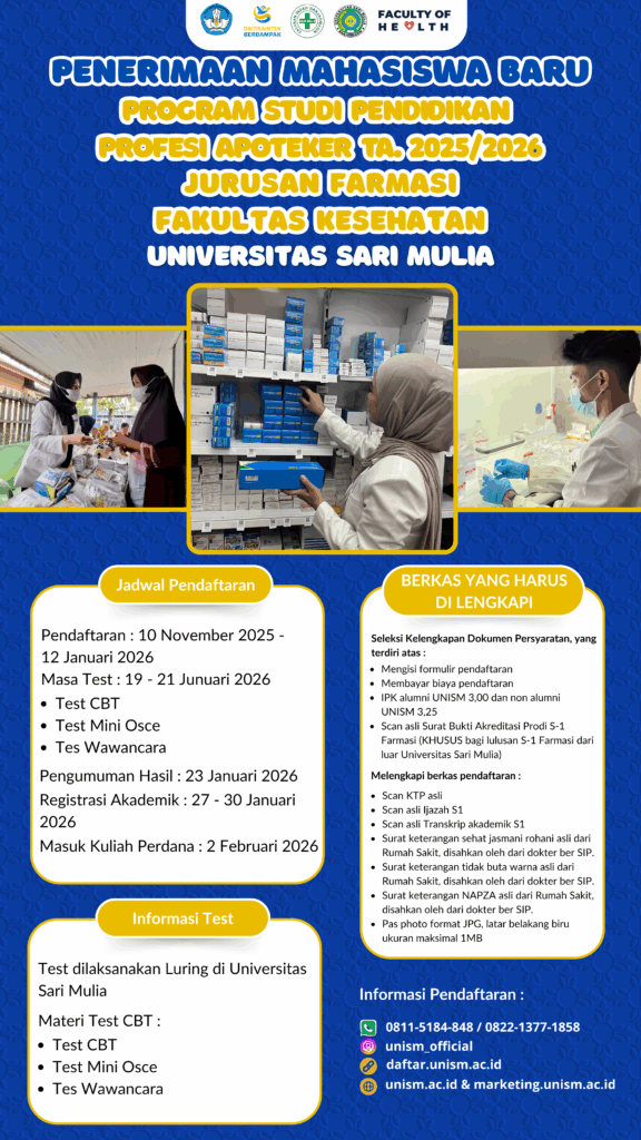 PENERIMAAN MAHASISWA BARU PROGRAM STUDI PENDIDIKAN PROFESI APOTEKER ...